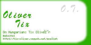 oliver tix business card